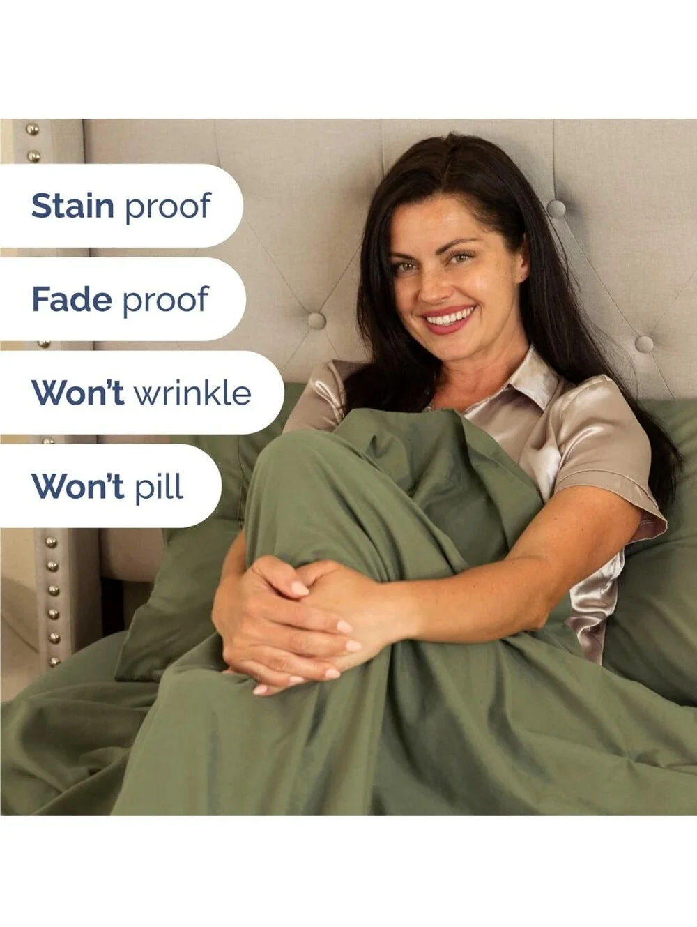 King Size Sage Green Bed Sheet